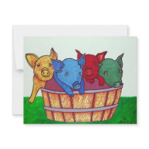 Little Piggies by Piliero invitations
