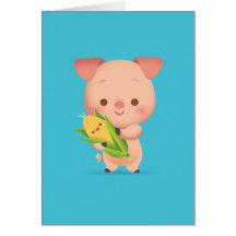 Little Piggy Notecard