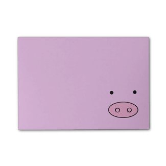 Little Piggy (Pig Face, Pig Nose) - Pink Black Post-it® Notes