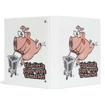 little piggy went to market cartoon vinyl binders