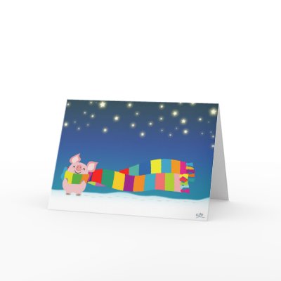 Little Pig's Christmas greeting card by Lioness_Graphics