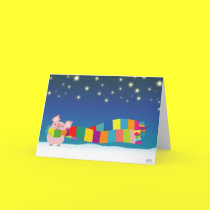 Little Pig's Christmas greeting card