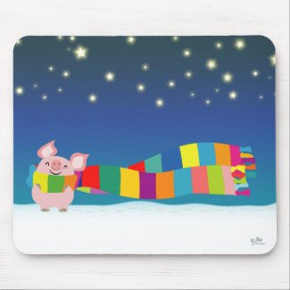 Little Pig's Christmas mousepad mousepad