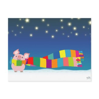 Little Pig's Christmas postcard postcard