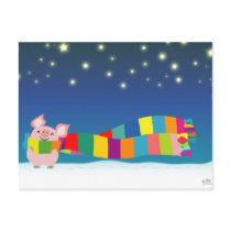 Little Pig's Christmas postcard by Lioness_Graphics Little Pig's Christmas postcard