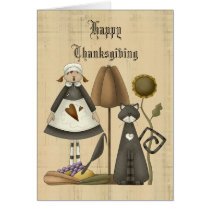 Little Pilgrim Thanksgiving Card cards