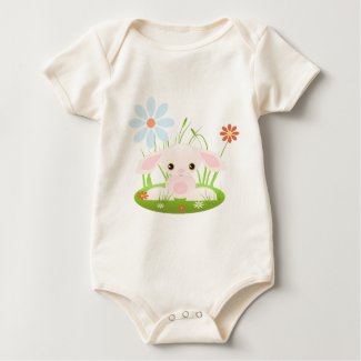 Little Pink Baby Bunny With Flowers shirt