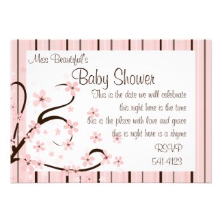 Little Pink Blooms Personalized Invites