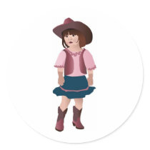 Little Pink Cowgirl stickers