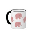 Little Pink Elephants Coffee Mugs