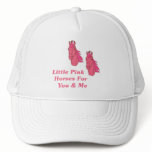 Little Pink Horses For You And Me hats