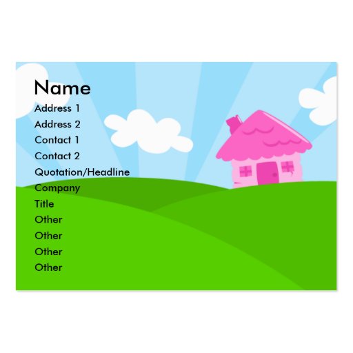 Little Pink House Profile Card Business Card
