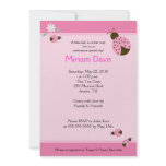 Little Pink Ladybugs 5x7 Baby Shower Invitations