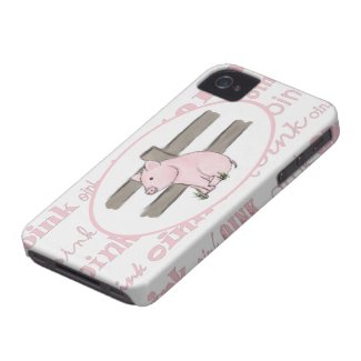 Little Pink Piglet iPhone 4 Case
