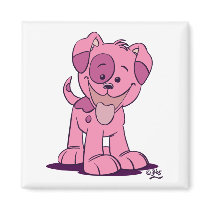 Little pink puppy magnet by Lioness_Graphics Little pink puppy magnet
