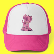 Little pink puppy trucker hat