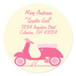 Little Pink Scooter Return Address Labels