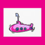 Little Pink Submarine Postcard