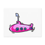 Little Pink Submarine Postcard