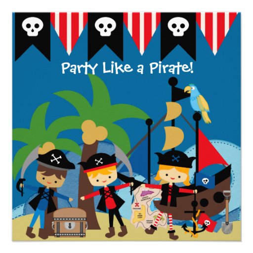 Little Pirates Birthday Invitation