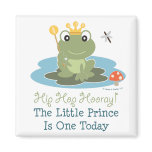 Little Prince Frog 1st Birthday Magnet