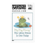 Little Prince Frog 1st Birthday Postage Stamps