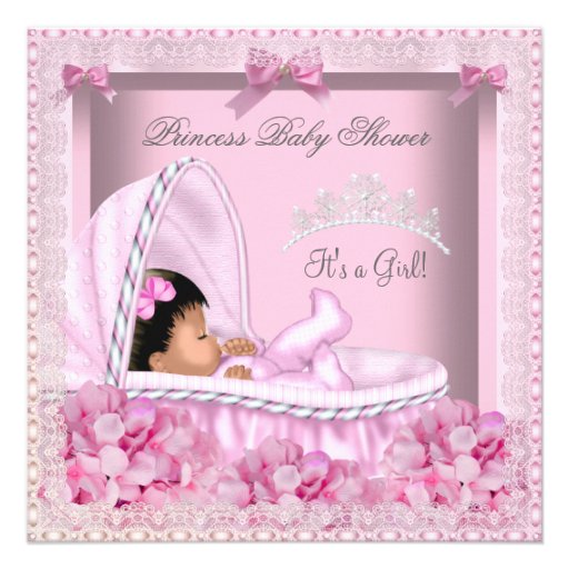 Little Princess Baby Shower Girl Lace AM Custom Invite