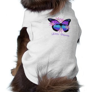 Little Princess Butterfly Doggie Ribbed Tank Top petshirt