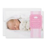 Little Princess CROWN PHOTO Birth Announcement