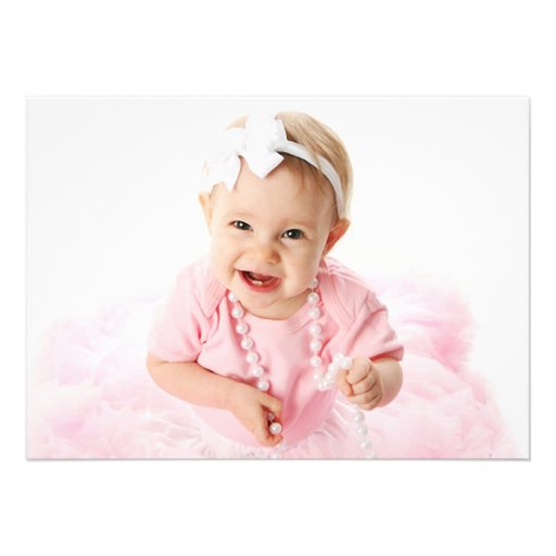 Little Princess' Cupcake 1st Birthday Party Custom Invitation