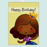 little princess customisable birthday card cards