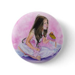 Little Princess Kissing Frog Button