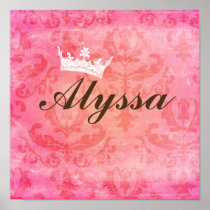 Little Princess Square Wall Art Print