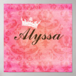 Little Princess Square Wall Art Print