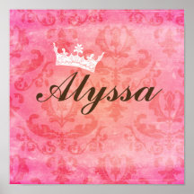 Little Princess Square Wall Art Print