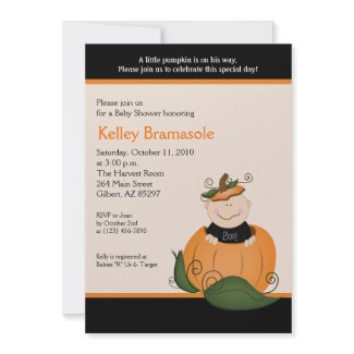 Little Pumpkin Baby Shower Invitation