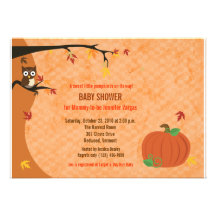 Little Pumpkin Fall Autumn Baby Shower Invitation