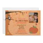 Little Pumpkin Fall Autumn Photo Party Invitation