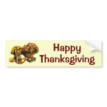 Little Pup's Thanksgiving Bumper Sticker