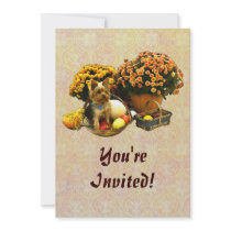 Little Pup's Thanksgiving invitations