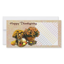 Little Pup's Thanksgiving photo card