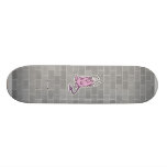little purple devil monster custom skateboard