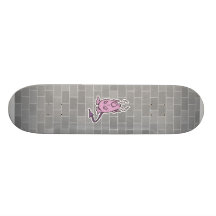 little purple devil monster custom skateboard