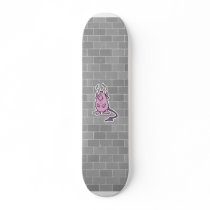 little purple devil monster custom skateboard