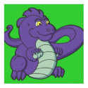 Little Purple Longtailed Dragon print
