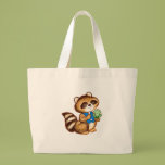 Little Raccoon and Frog Tote Bag