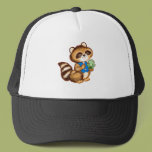 Little Raccoon and Frog Hat