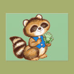 Little Raccoon and Frog Post Cards
