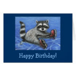 Little raccoon greeting cards