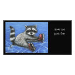 Little raccoon photo greeting card